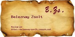 Beleznay Zsolt névjegykártya