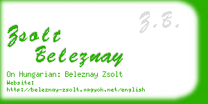 zsolt beleznay business card
